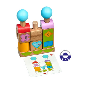 Lucy & Leo 218 Tvary a emoce – dřevěná skládačka s předlohami