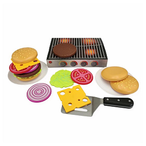 Magnetická  sada - burger s grilem 18 ks