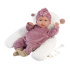 Llorens 74118 NEW BORN - realistická panenka miminko se zvuky a měkkým látkovým tělem - 42 cm