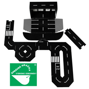 TODDLEROAD 2003 SADA MĚSTO - flexibilní silnice - 14 silikonových puzzle dílů