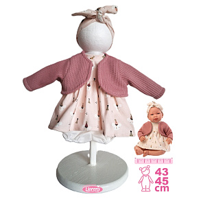 Llorens M844-006 obleček pro panenku miminko NEW BORN velikosti 43-45 cm