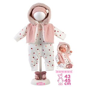 Llorens M844-40 obleček pro panenku miminko NEW BORN velikosti 43-45 cm