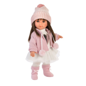 Llorens 53528 SARA - realistická panenka s měkkým látkovým tělem  - 35 cm