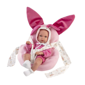 Llorens 63506 NEW BORN HOLČIČKA - realistická panenka miminko s celovinylovým tělem - 35 cm