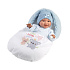 Llorens 63805 NEW BORN - realistická panenka miminko se zvuky a měkkým látkovým tělem - 38 cm