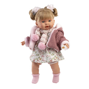Llorens 42286 ALEXANDRA - realistická panenka se zvuky a měkkým látkovým tělem - 42 cm