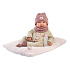 Llorens 84488 NEW BORN - realistická panenka miminko se zvuky a měkkým látkovým tělem - 44 cm