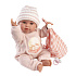 Llorens 63812 NEW BORN - realistická panenka miminko se zvuky a měkkým látkovým tělem - 38 cm