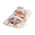 Llorens 74128 NEW BORN - realistická panenka miminko se zvuky a měkkým látkovým tělem - 42 cm