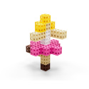 Stavebnice meli cube 50ks pastel