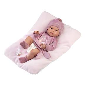 Llorens 84346 NEW BORN HOLČIČKA - realistická panenka miminko s celovinylovým tělem - 43 cm