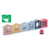 CUBIKA Pastel 15962 Barevné domečky - dřevěná stavebnice 30 dílů