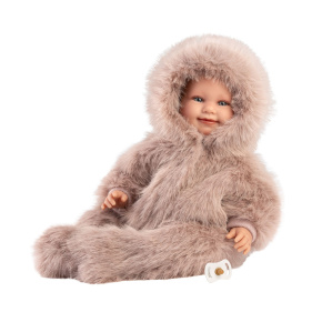 Llorens 74506 NEW BORN - realistická panenka miminko se zvuky a měkkým látkovým tělem - 45 cm