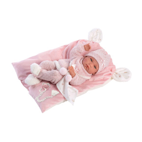 Llorens 73860 NEW BORN HOLČIČKA - realistická panenka miminko s celovinylovým tělem - 40 cm