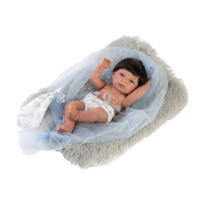 Llorens 73803 NEW BORN CHLAPEČEK - realistická panenka miminko s celovinylovým tělem - 40 cm