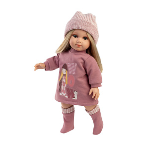 Llorens 53560 ELENA - realistická panenka s měkkým látkovým tělem - 35 cm