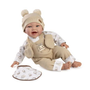 Guca 845 OLIVER - realistická panenka miminko s měkkým látkovým tělem - 42 cm