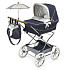 DeCuevas 82044 Skládací kočárek pro panenky REBORN se slunečníkem a doplňky VINTAGE 2023 - 90 cm