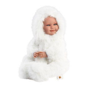 Llorens 74505 NEW BORN - realistická panenka miminko se zvuky a měkkým látkovým tělem - 45 cm