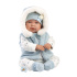 Llorens 84485 NEW BORN - realistická panenka miminko se zvuky a měkkým látkovým tělem - 44 cm