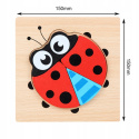 Dřevěné puzzle montessori 3ks
