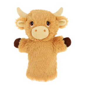 Keel Toys SE3077-3 Keeleco Kráva vysokohorská - eko plyšový maňásek na ruku 27 cm
