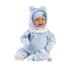 Llorens 84479 NEW BORN - realistická panenka miminko se zvuky a měkkým látkovým tělem - 44 cm