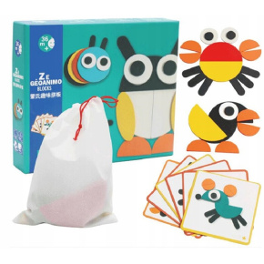 Dřevěná skládačka sova montessori - 3+1 zdarma