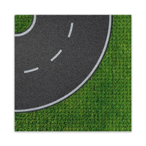 BRIXIES Plus 225.006 Designová podložka na stavění - zatáčka 25,5 x 25,5 cm