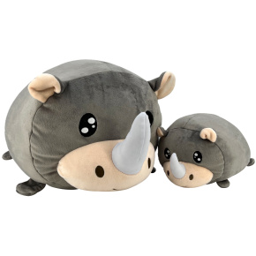 Magic Baby Nosorožec - maminka s mláďátkem - set plyšových hraček 20 a 40 cm