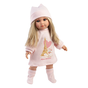 Llorens 53562 ELENA - realistická panenka s měkkým látkovým tělem - 35 cm