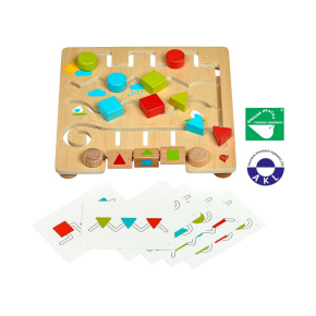 Lucy & Leo 209 Geometrické tvary s předlohami - dřevěné bludiště