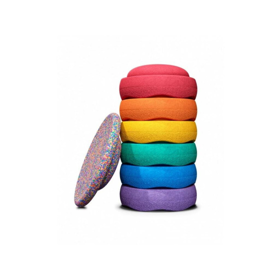 Stapelstein Rainbow set Classic + Confetti board 6+1