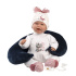 Llorens 74050 NEW BORN - realistická panenka miminko se zvuky a měkkým látkovým tělem - 42 cm