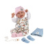 Llorens 84481 NEW BORN 2 v 1 - realistická panenka miminko se zvuky a měkkým látkovým tělem - 44 cm