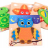 Dřevěné puzzle montessori 3ks