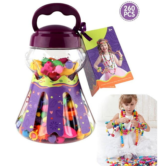 Velká sada na výrobu šperků Pop Art - 260ks