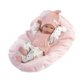 Llorens 63504 NEW BORN HOLČIČKA - realistická panenka miminko s celovinylovým tělem - 35 cm